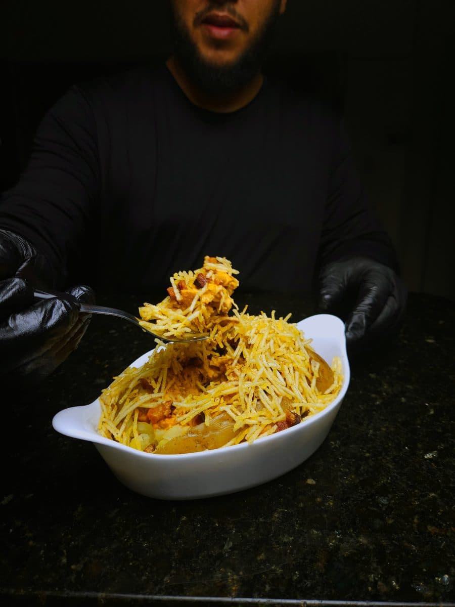 Batata Recheada com Frango Cremoso